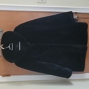 Black DKNY Faux fur jacket